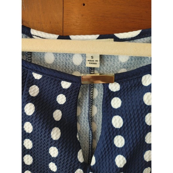 Haani navy blue polka dot dress Trendy Designer Graduated Dot Pattern - Picture 3 of 5